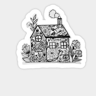 Floral house Sticker